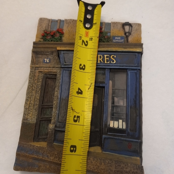 CHIU Tak Hak Wall Plaque Decor LIVRES 76 Blue Vintage Collectible - Picture 4 of 6